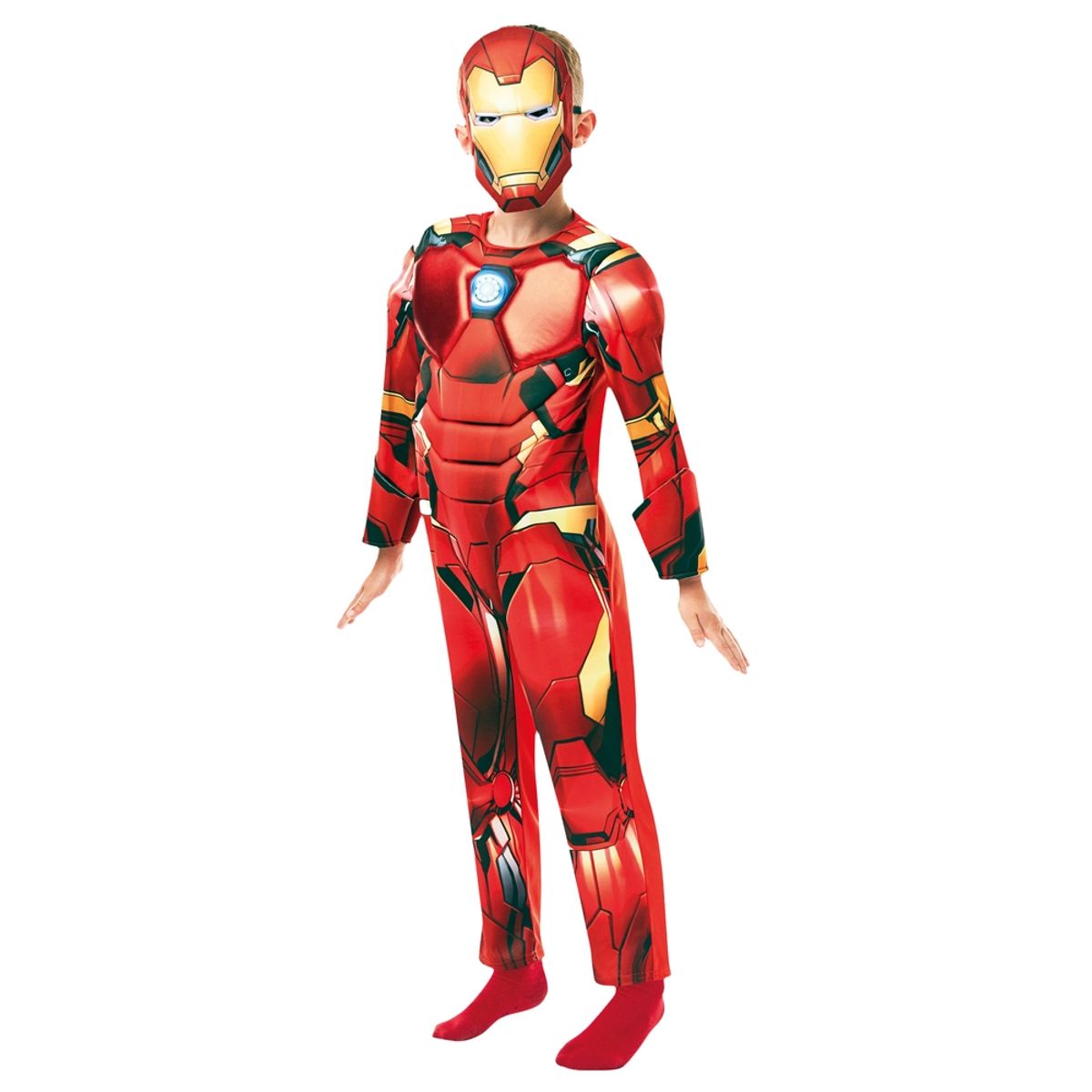 Iron Man Deluxe kostume med maske str. 3-4 år