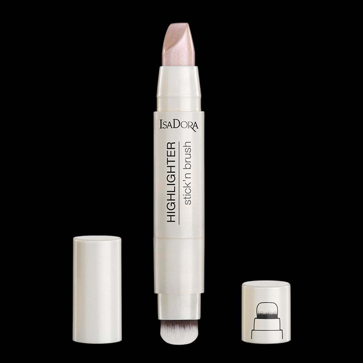 IsaDora Highlighter Stick'n Brush 22 Pink Pearl (3.6 g)