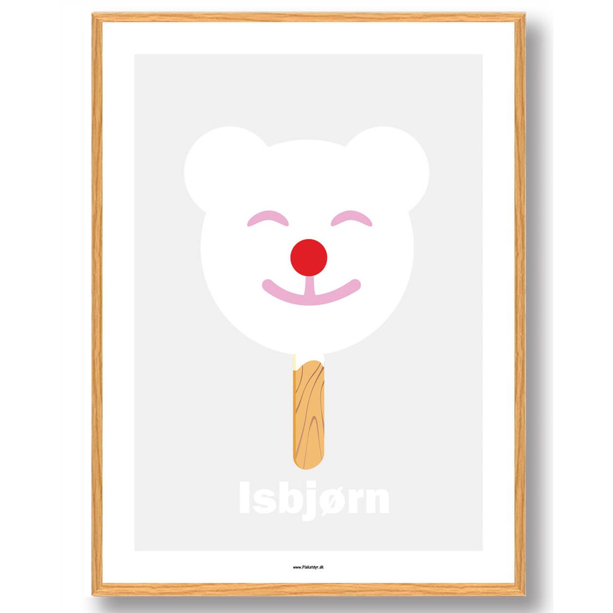 Isbjørn - plakat (Størrelse: L - 50x70cm (B2))