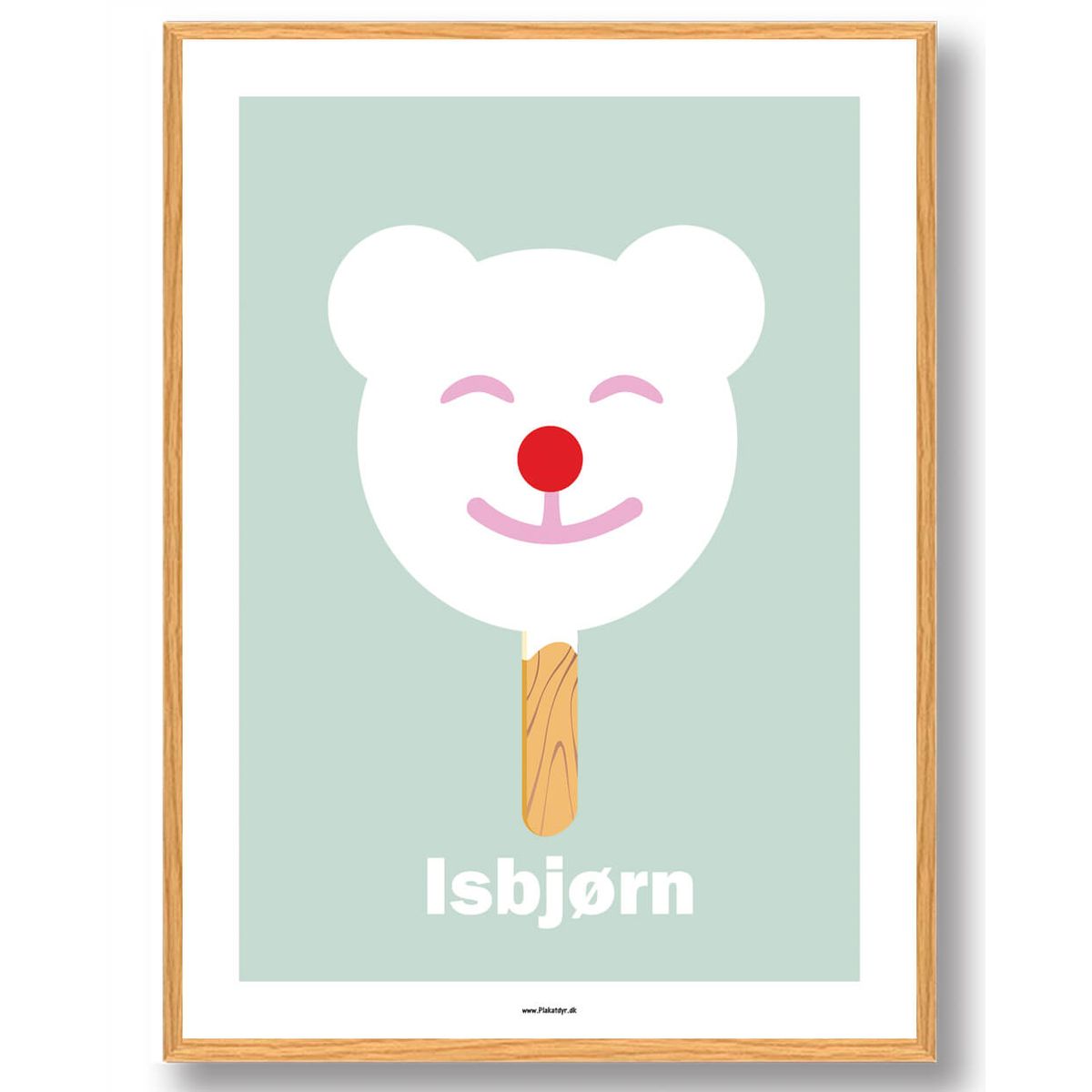 Isbjørn - plakat (Størrelse: L - 50x70cm (B2))