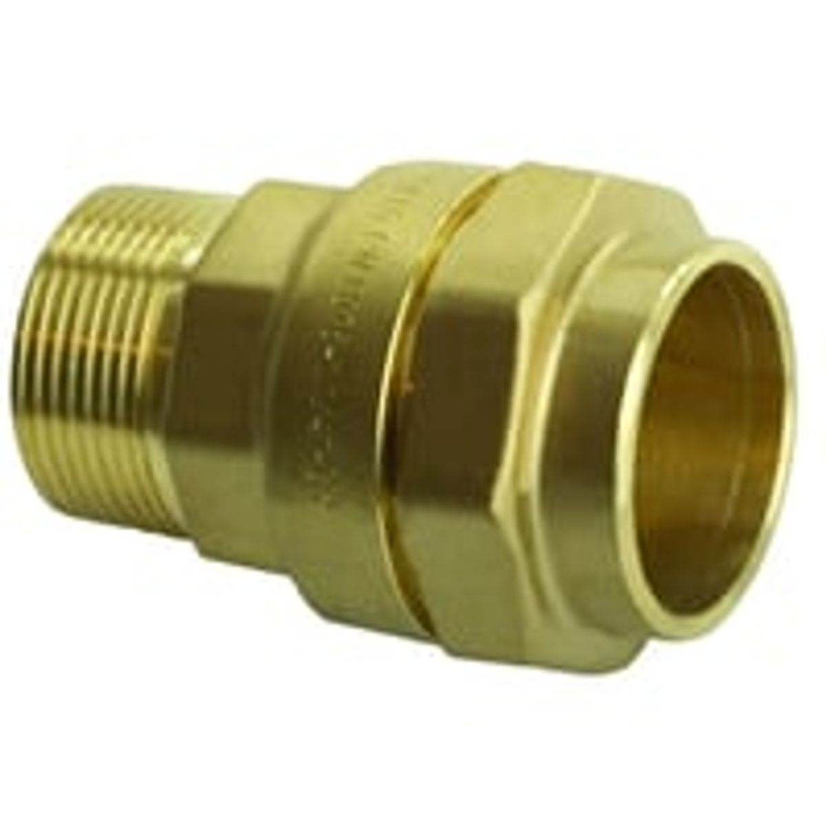 Isiflo 25 mm x 1/2" overgang med nippel, messing, PN16