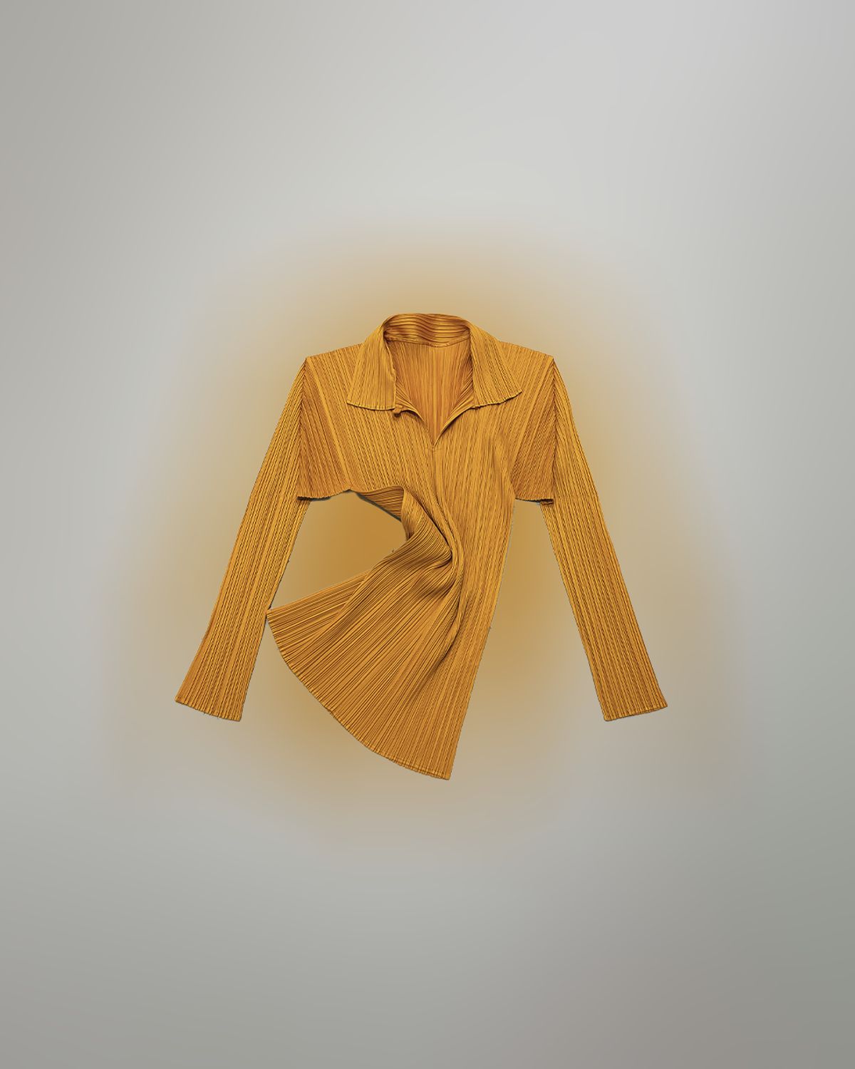 ISSEY MIYAKE PLEATS PLEASE YELLOW TOP