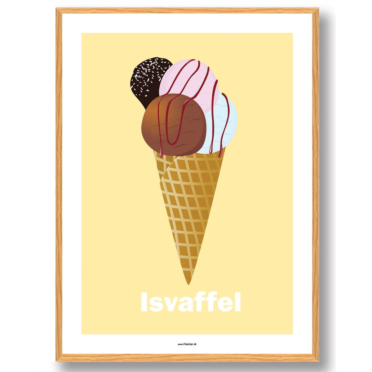 Isvaffel - plakat (Størrelse: L - 50x70cm (B2))