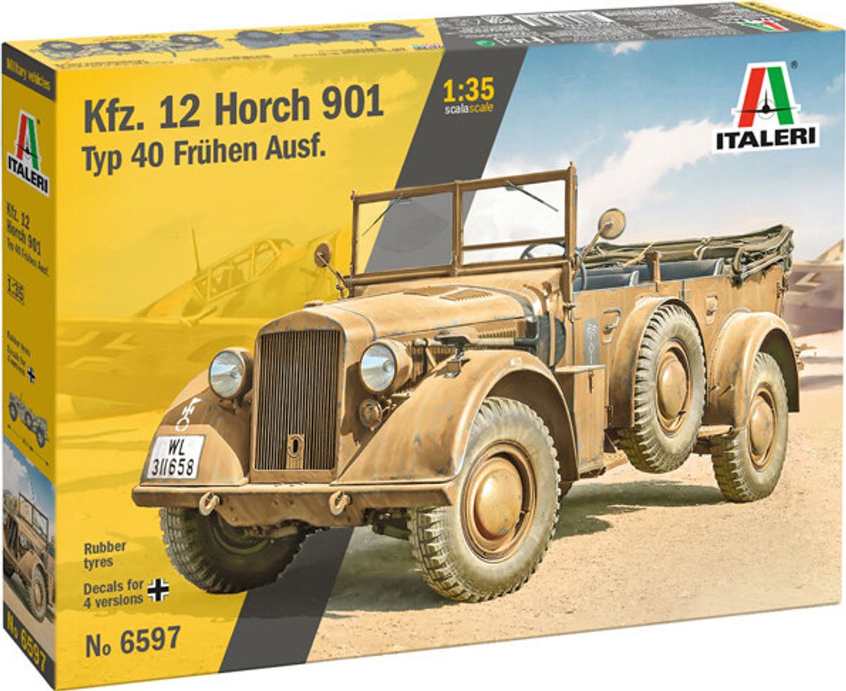 Italeri - 1:35 Kfz. Horch 901 Typ 40 Frühe Ausf. - 6597s