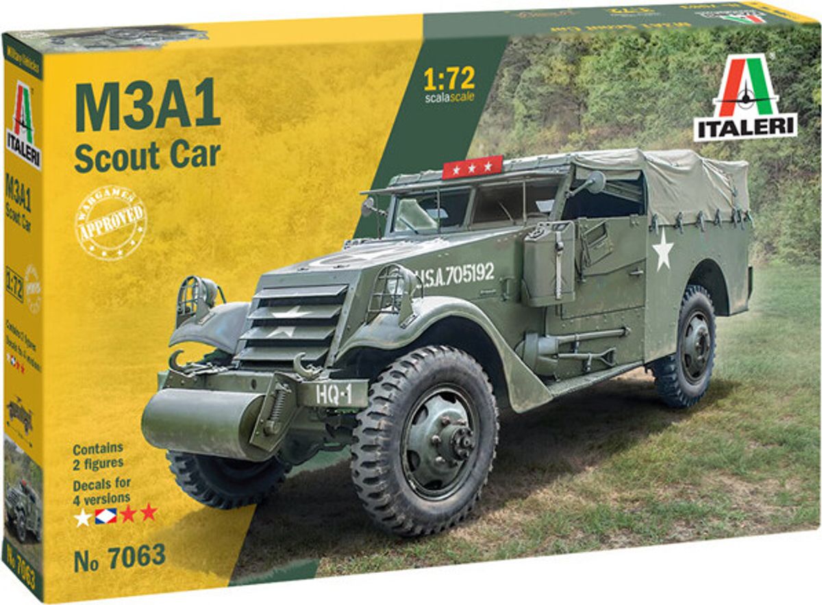 Italeri - 1:72 M3a1 Scout Car - 7063s