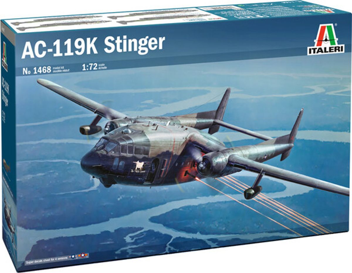 Italeri - Ac-119k Gunship Fly Byggesæt - 1:72 - 153