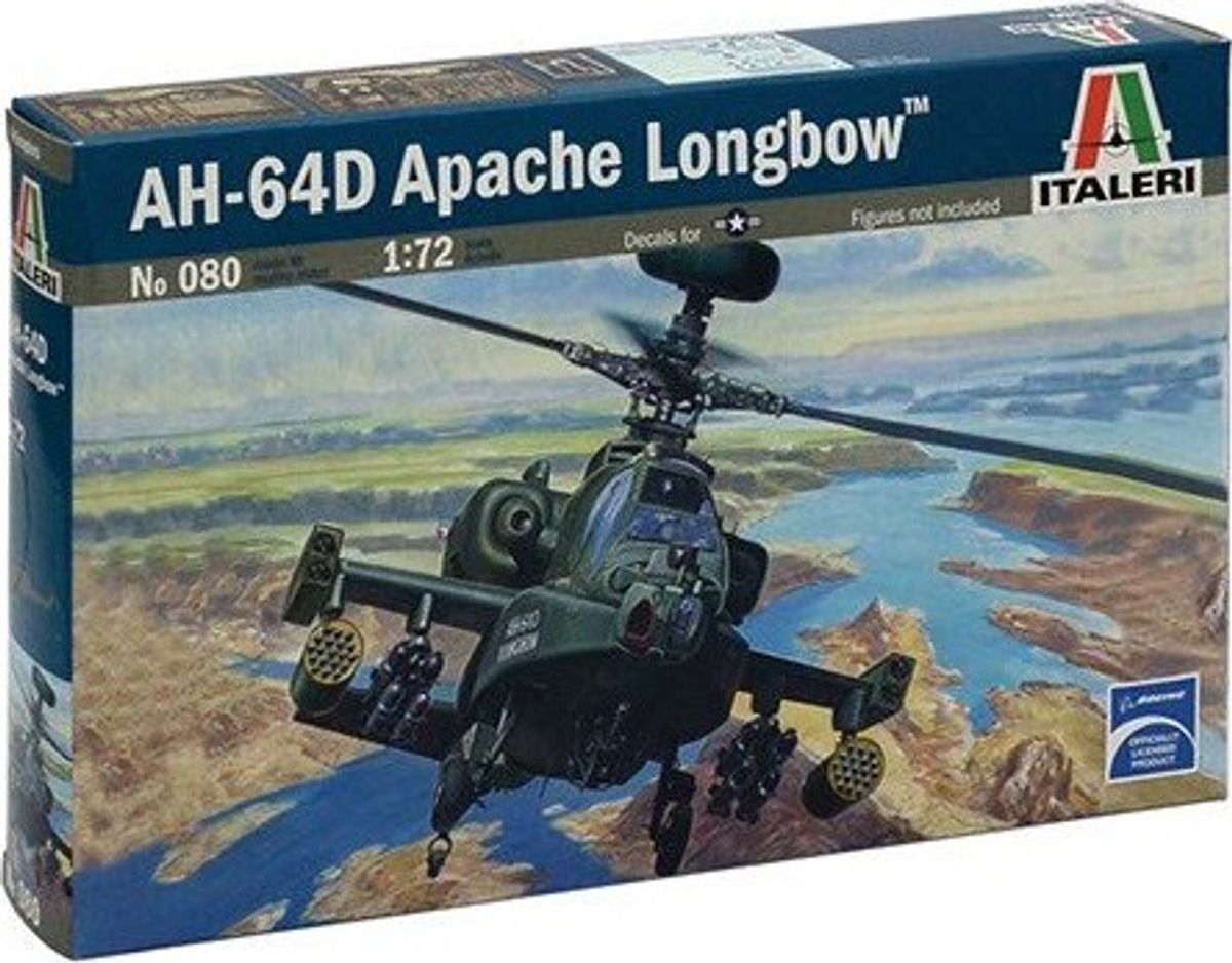 Italeri - Ah-64d Apache Longbow Fly Byggesæt - 1:72 - 080