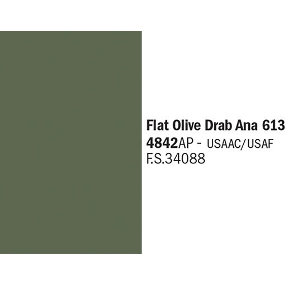 Italeri - Akryl Maling - Flat Olive Drab Ana 613 - 4842ap