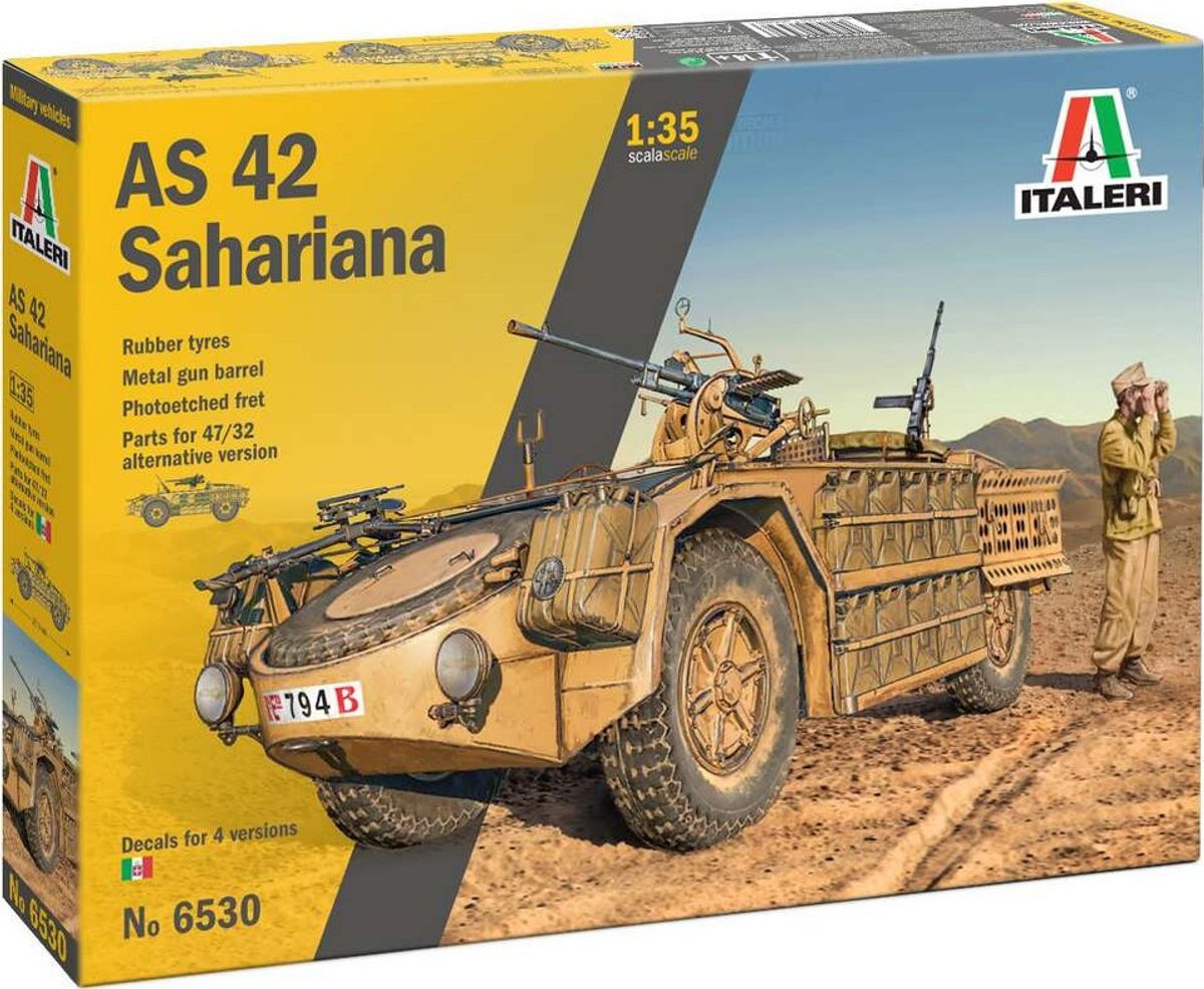 Italeri - As 42 Sahariana Model Bil Byggesæt - 1:35 - 6530