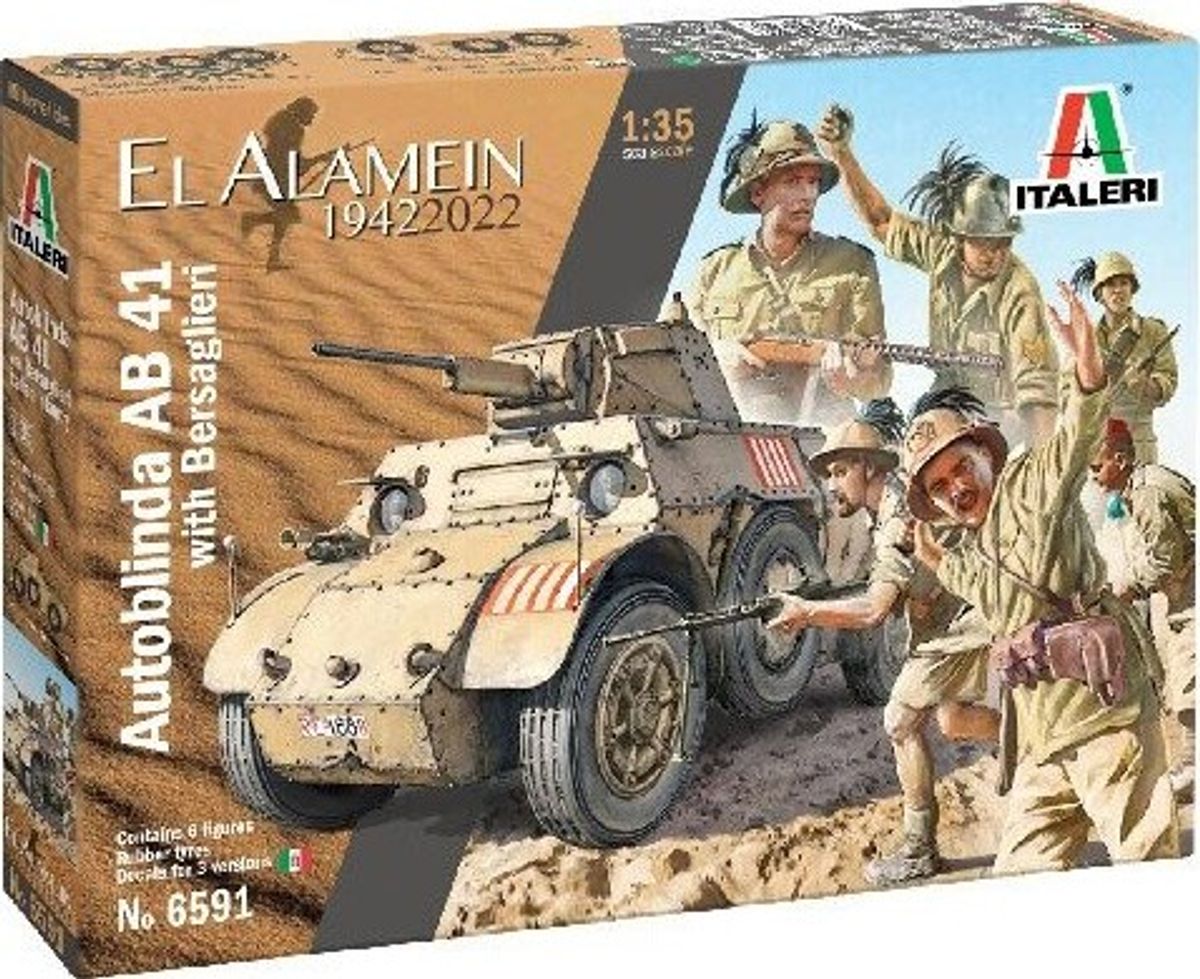 Italeri - Autoblinda Ab 41 Med Bersaglieri Infanteri - 1:35 - 6591s