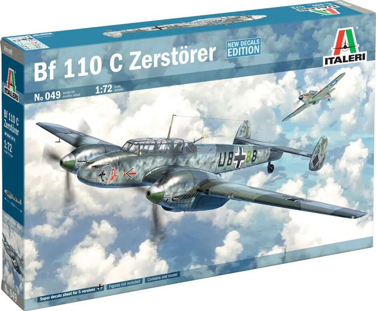 Italeri - Bf-110c Zerstörer Fly Byggesæt - 1:72 - 0049s