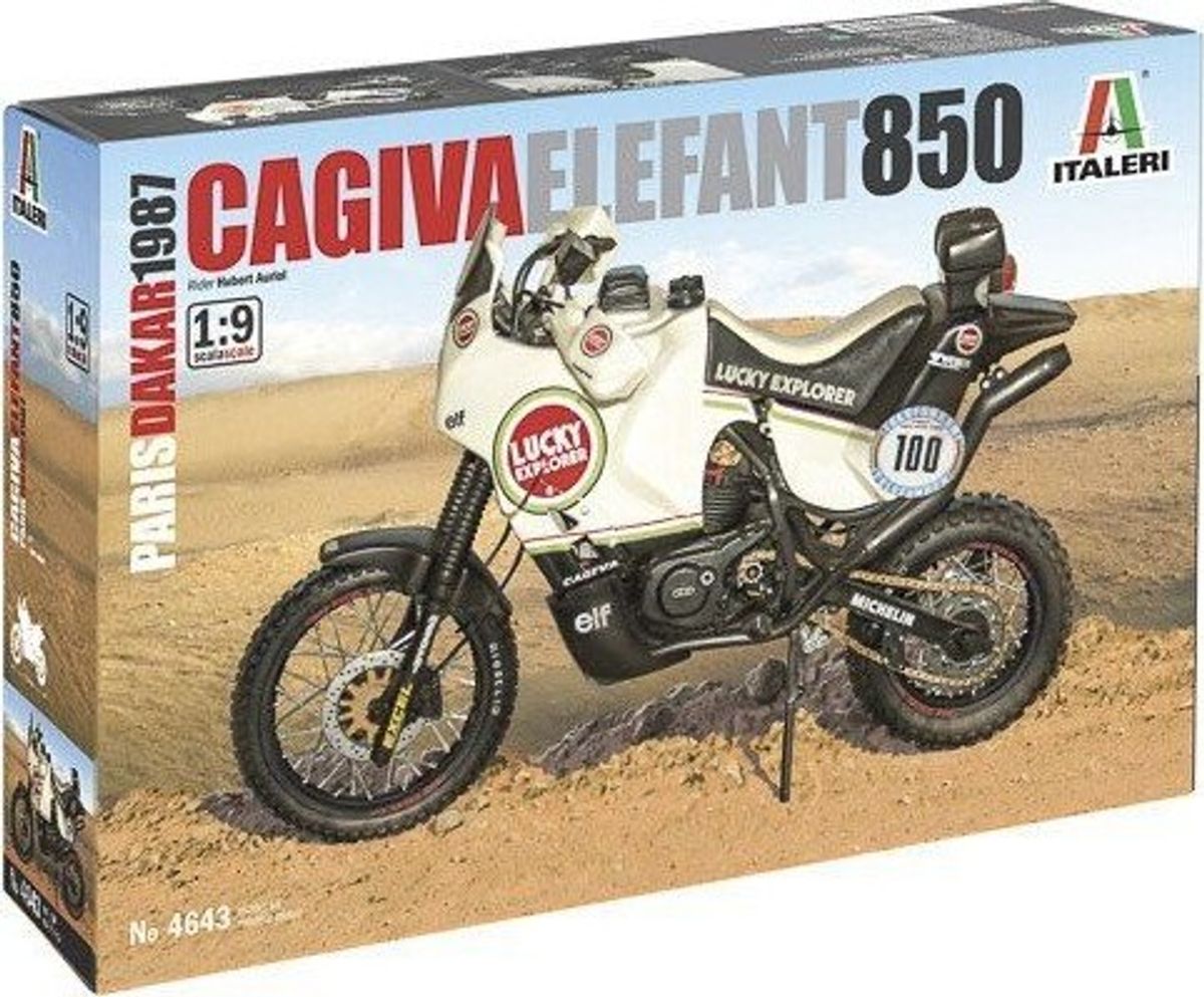 Italeri - Cagiva Elefant Motorcykel Byggesæt - Paris Dakar 1987 - 1:9 - 4643