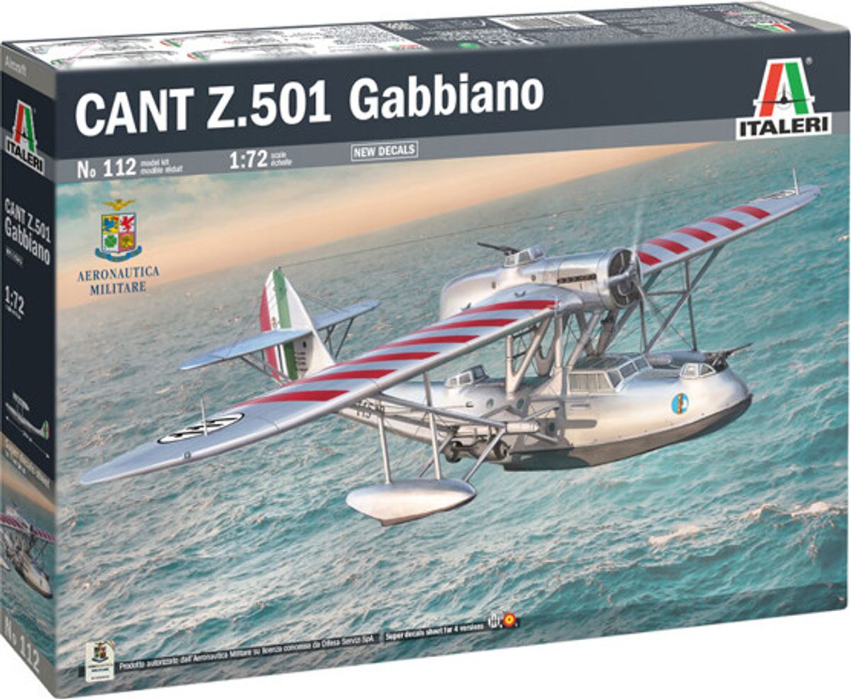 Italeri - Cant Z.501 Gabbiano Modelfly Byggesæt - 1:72 - 0112