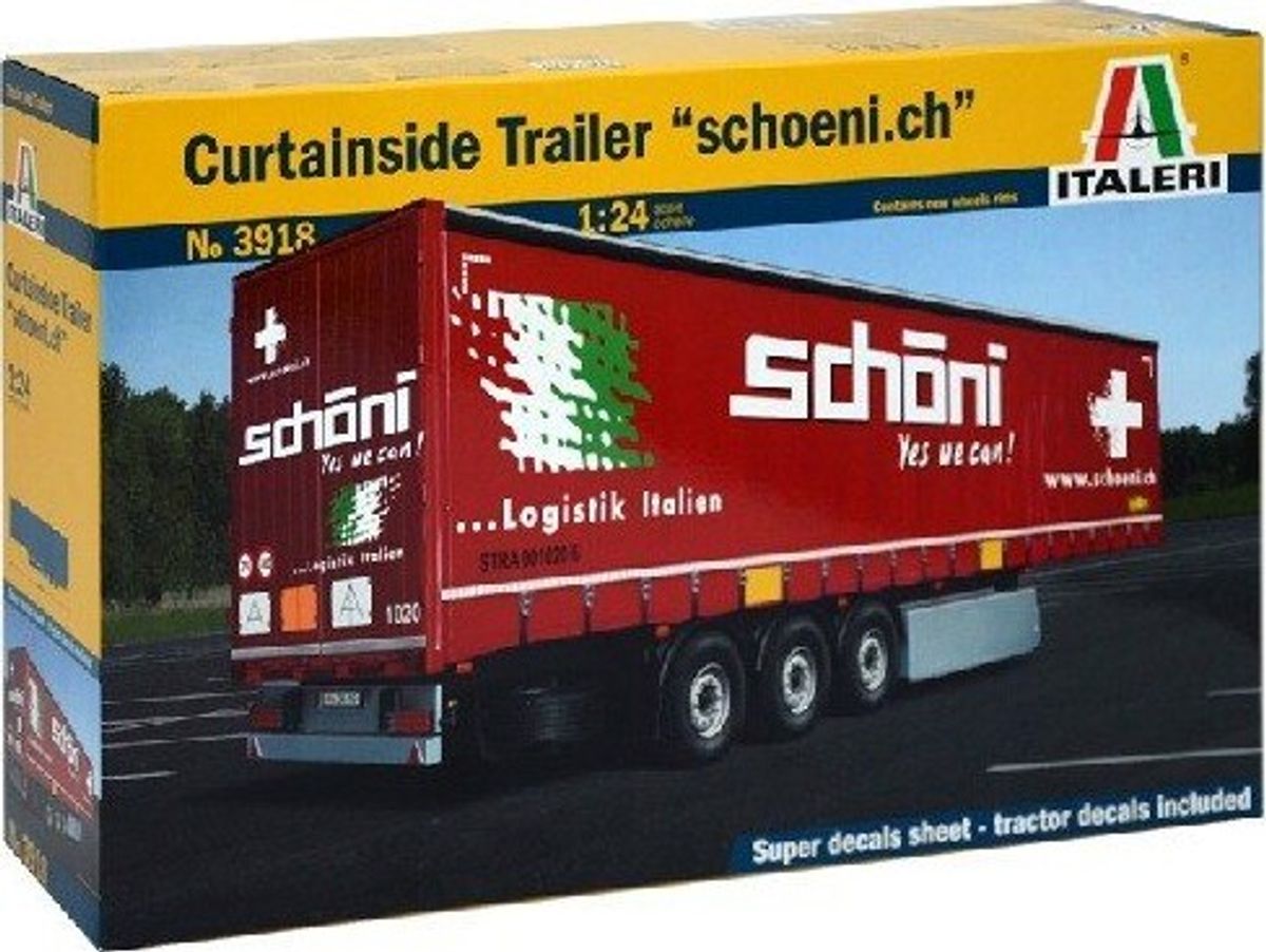 Italeri - Curtainside Trailer Byggesæt - 1:24 - 3918