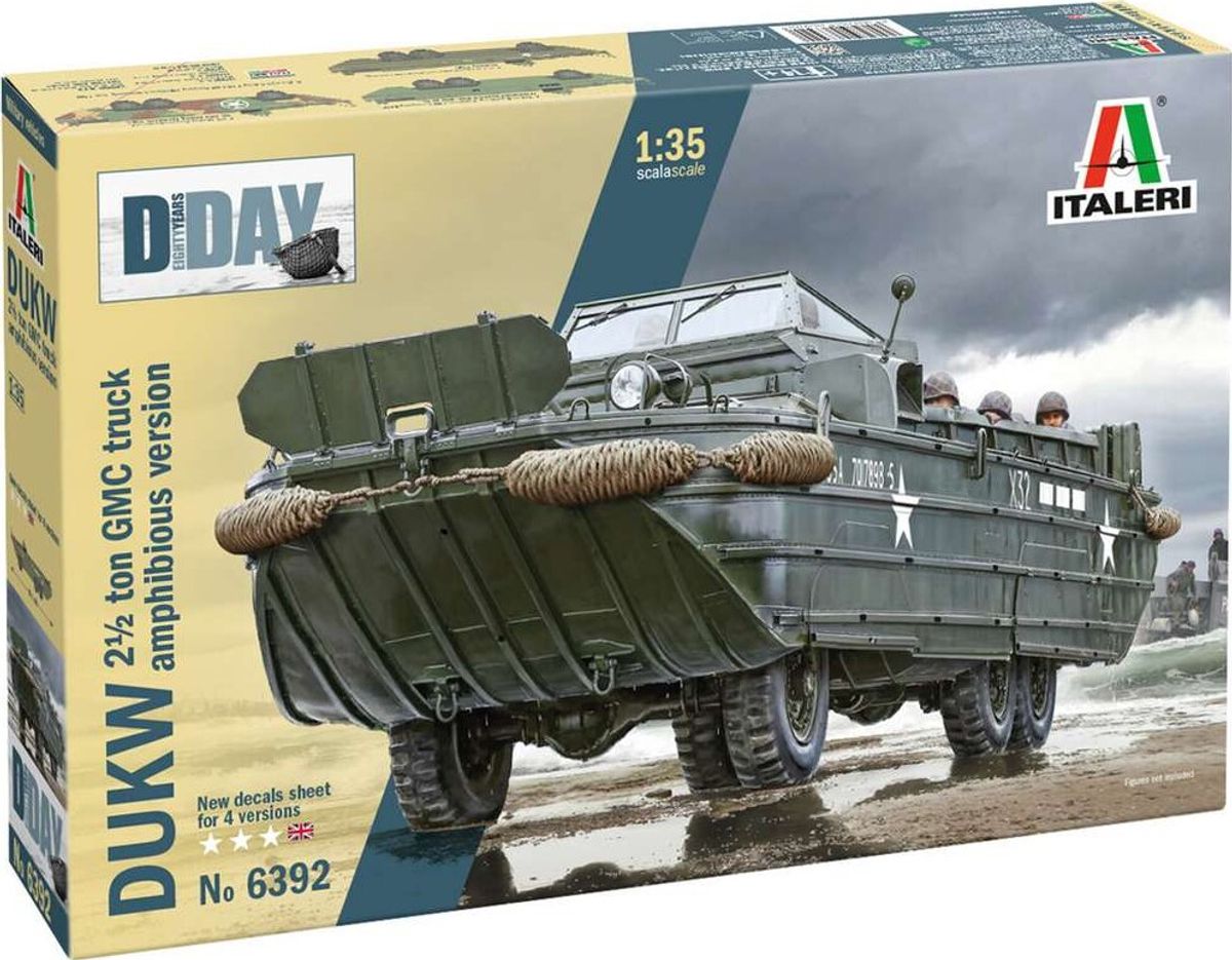 Italeri - D-day - Dukw Amphibious Truck Byggesæt - 1:35 - 6392s