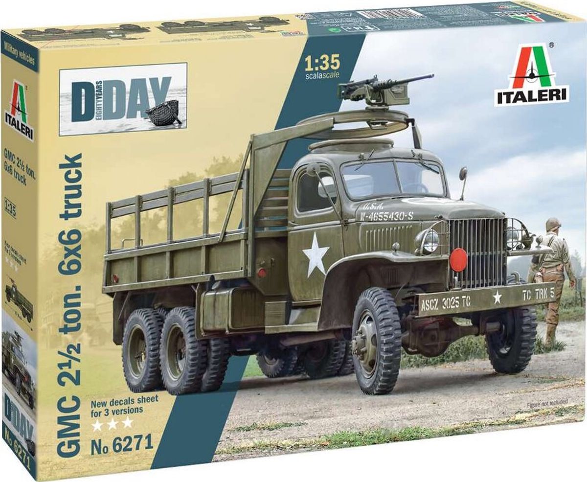 Italeri - D-day - Gmc 2 1/2 Ton Truck Byggesæt - 1:35 - 6271s