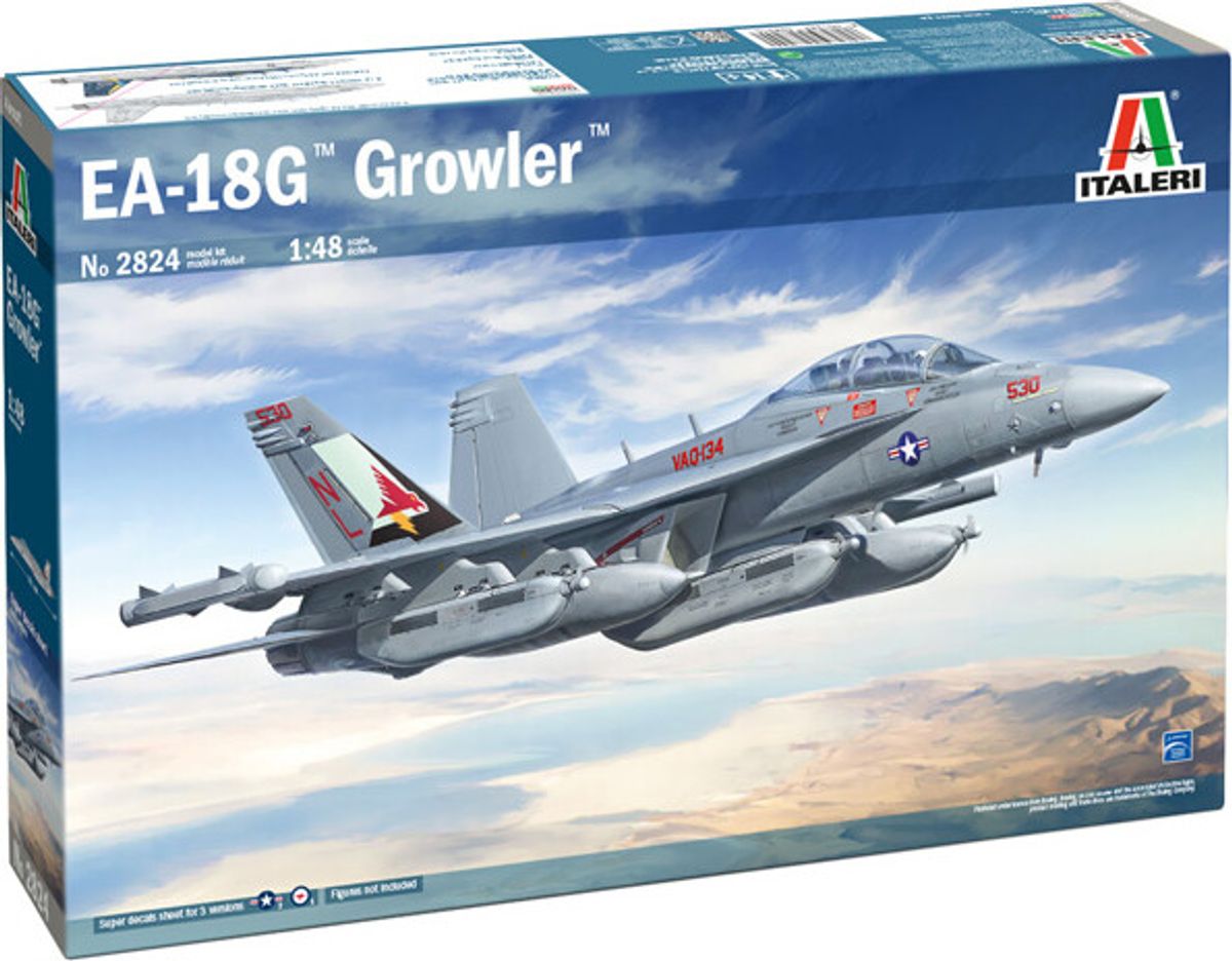 Italeri - Ea-18g Growler Modelfly Byggesæt - 1:48 - 2824s