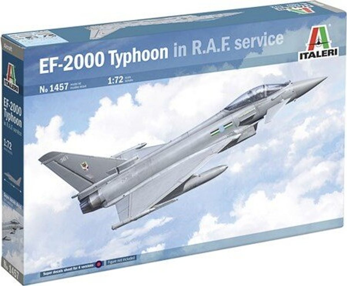 Italeri - Ef-2000 Typhoon Modelfly Byggesæt - 1:72 - 1457