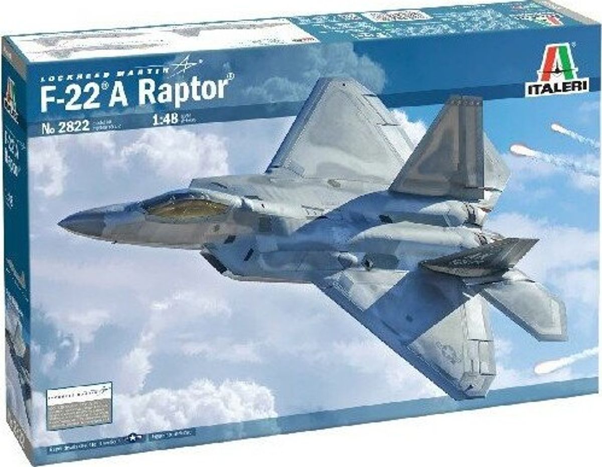 Italeri - F-22 Raptor Fly Byggesæt - 1:48 - 2822