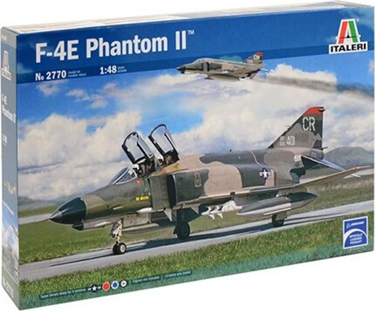 Italeri - F-4e Phantom Ii Model Fly Byggesæt - 1:48 - 2770