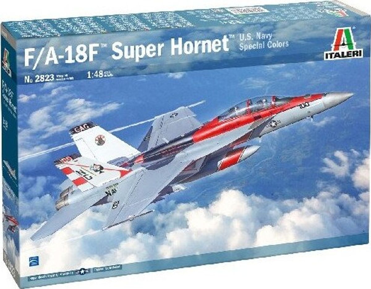 Italeri - F/a-18f Super Hornet Fly Byggesæt - U.s. Navy - 1:48 - 2823