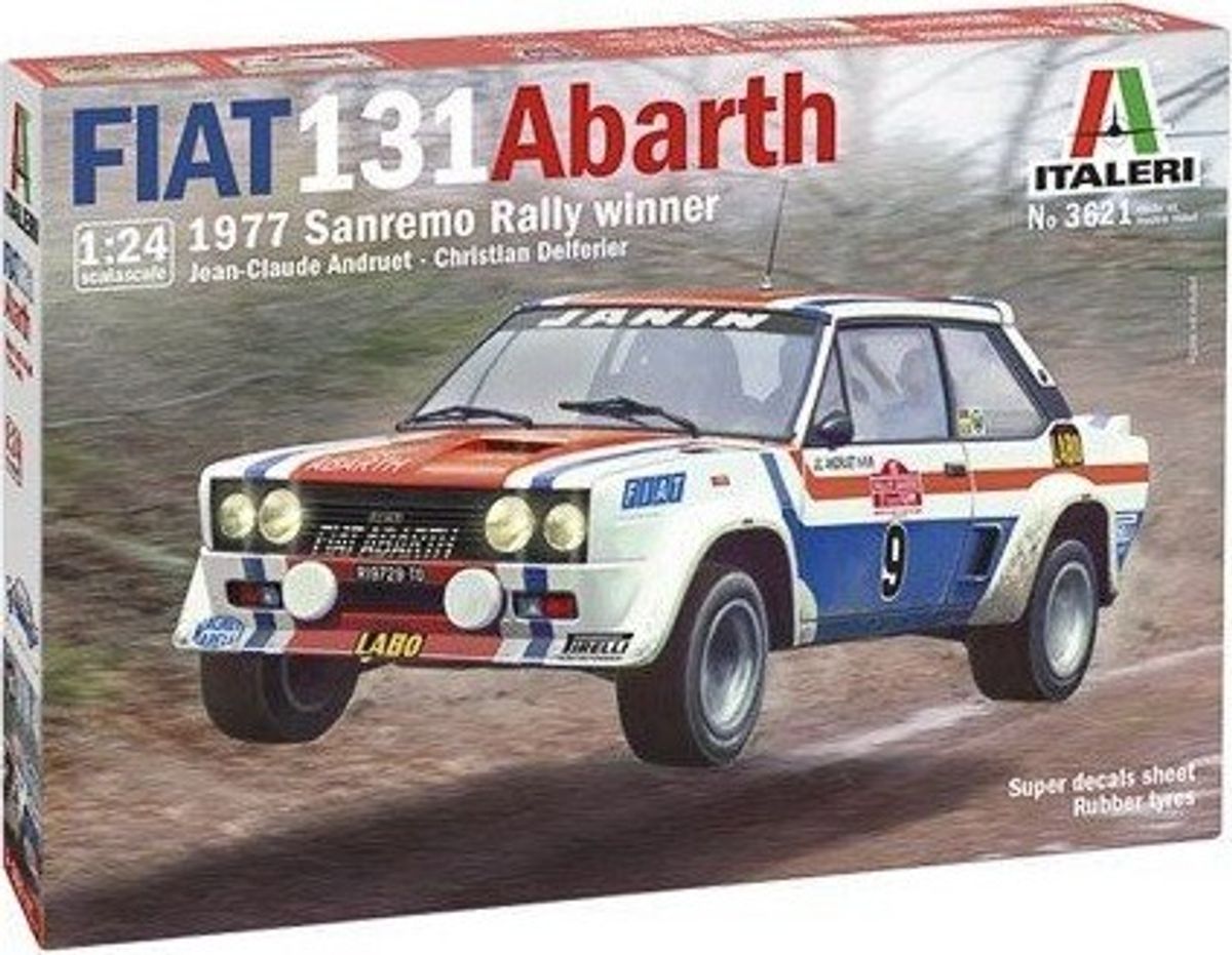 Italeri - Fiat 131 Abarth Bil Byggesæt - 1:24 - 3621