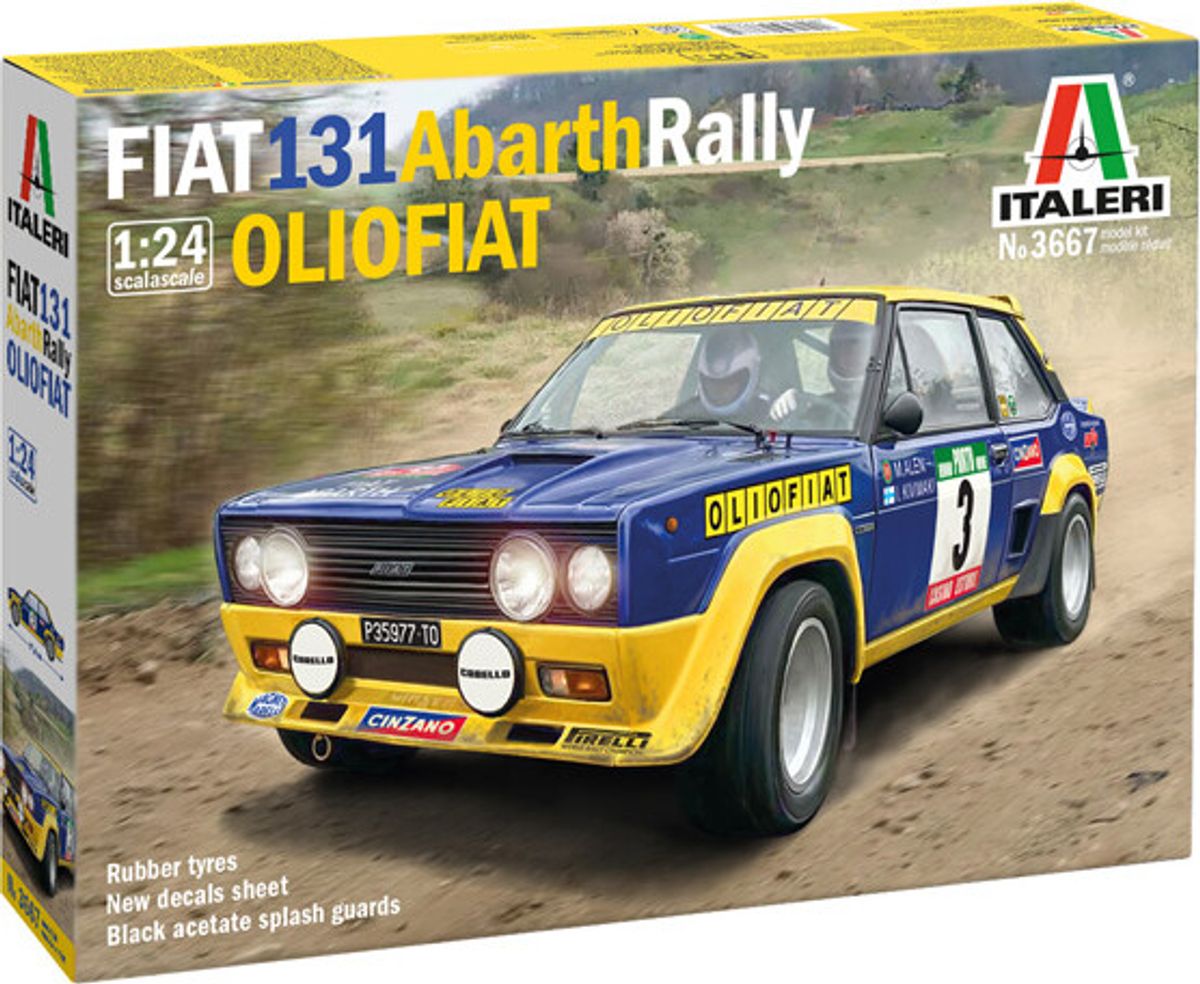 Italeri - Fiat 131 Abarth Rally Oliofiat Bil Byggesæt - 1:24 - 3667s