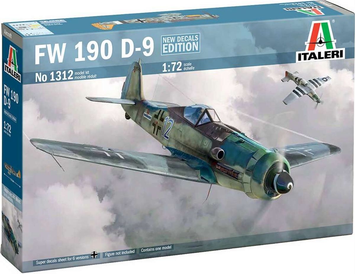 Italeri - Fw190 D-9 Fly Byggesæt - 1:72 - 1312s