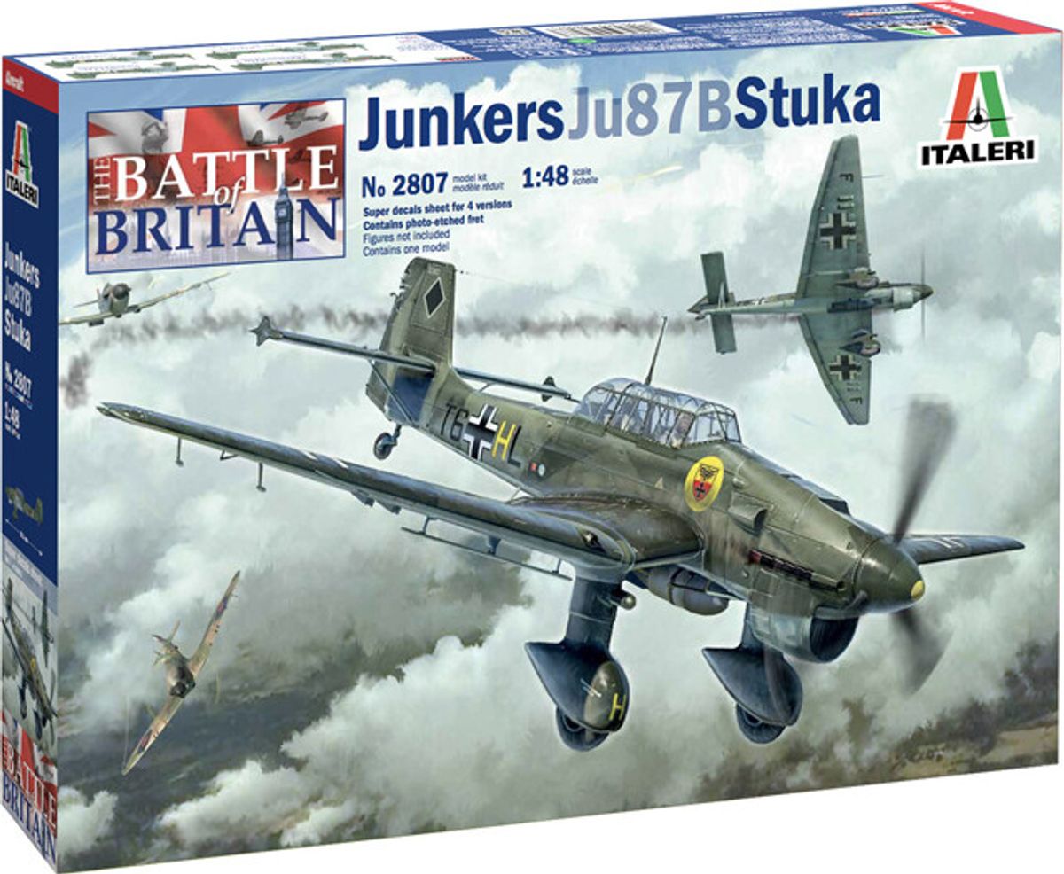 Italeri - Junkers Ju87b Fly Byggesæt - Battle Of Britain - 1:48 - 2807