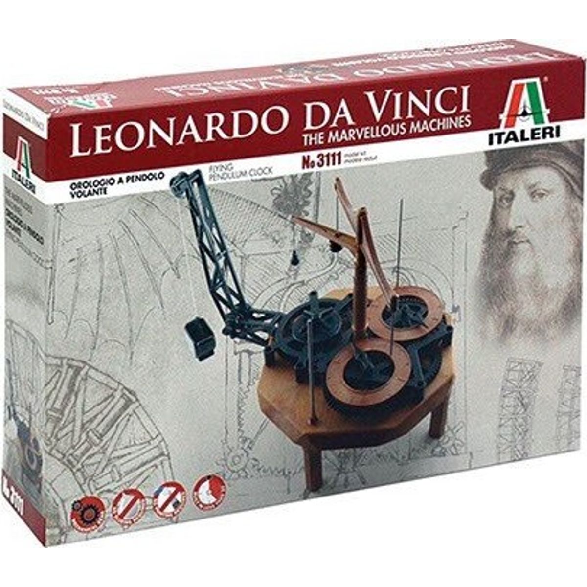 Italeri - Leonardo Da Vinci - Flying Pendulum Clock - 22 Cm - 3111