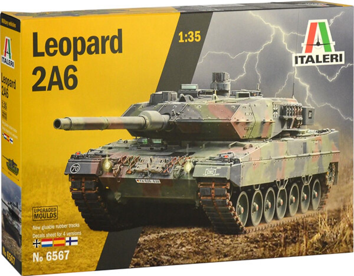 Italeri - Leopard 2a6 Tank Byggesæt - 1:35 - 6567