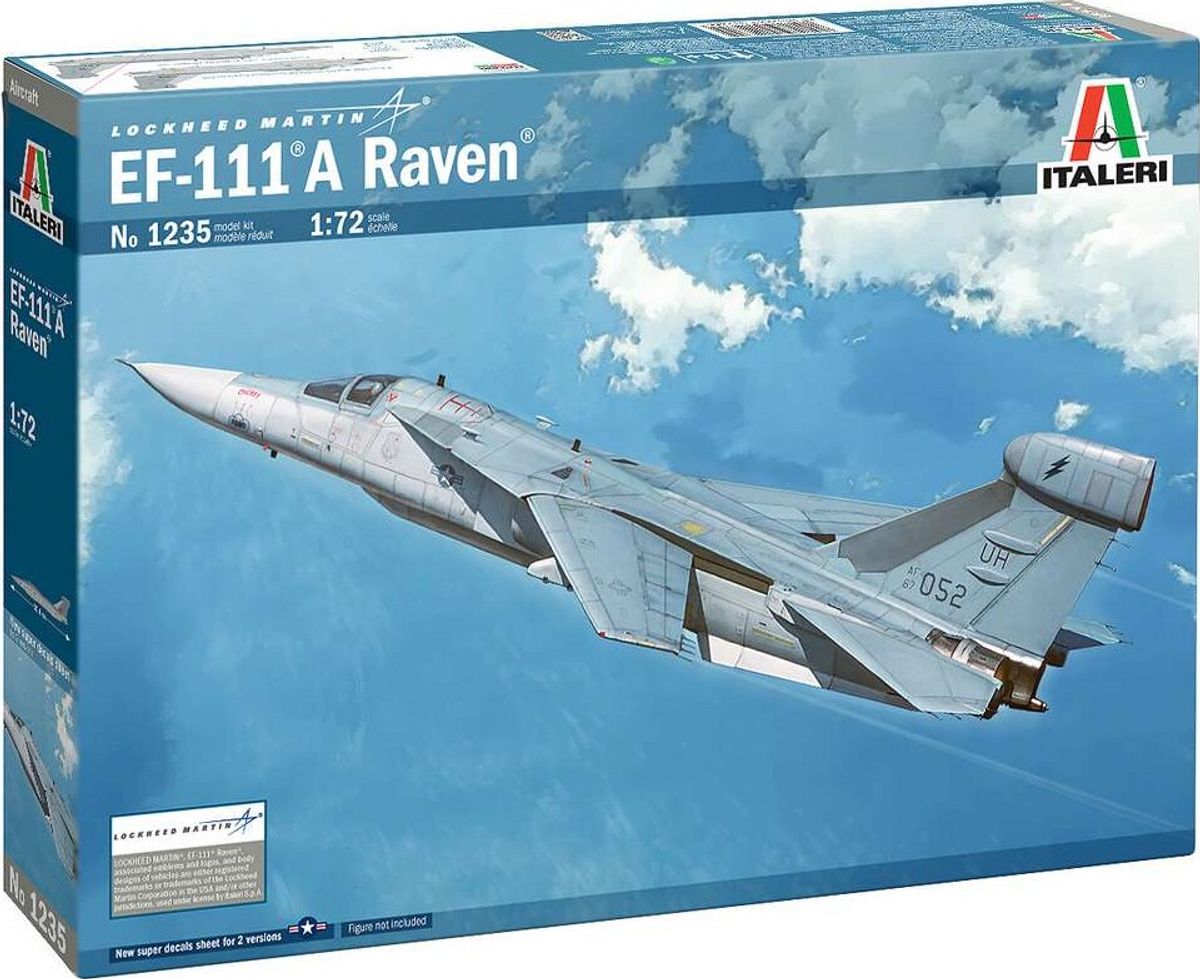 Italeri - Lockheed Martin - Ef-111 A Raven Byggesæt - 1:72 - 1235s