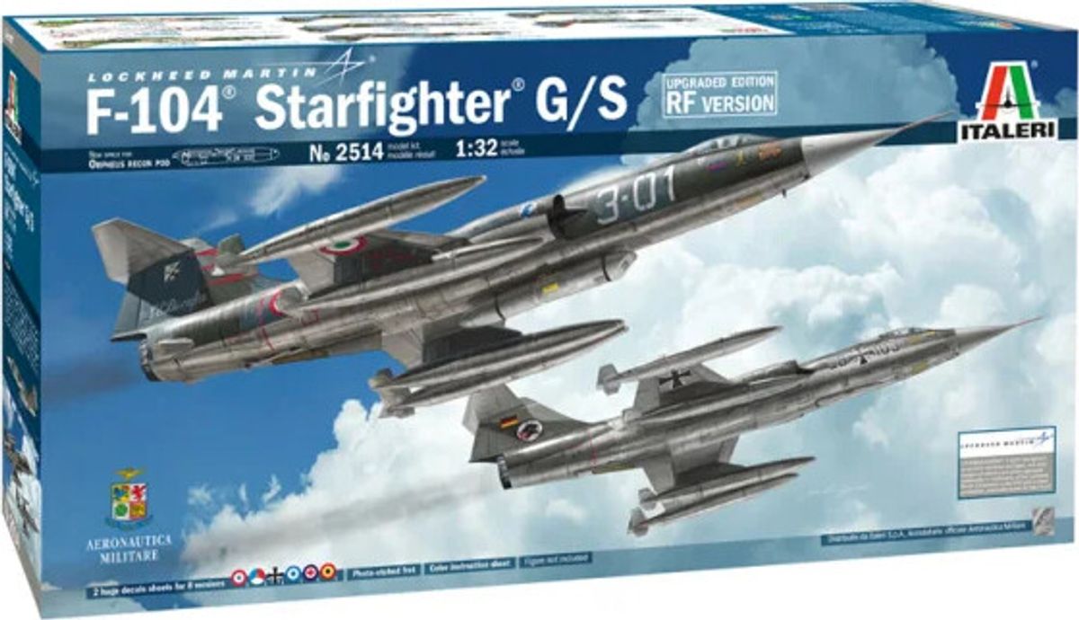 Italeri - Lockheed Martin F-104 Fly Byggesæt - 1:32 - 2514