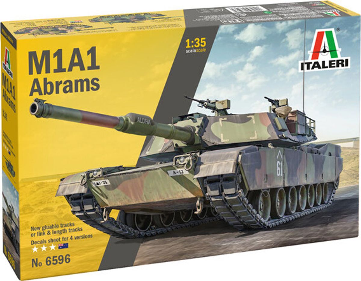 Italeri - M1a1/a2 Abrams Tank Byggesæt - 1:35 - 6596