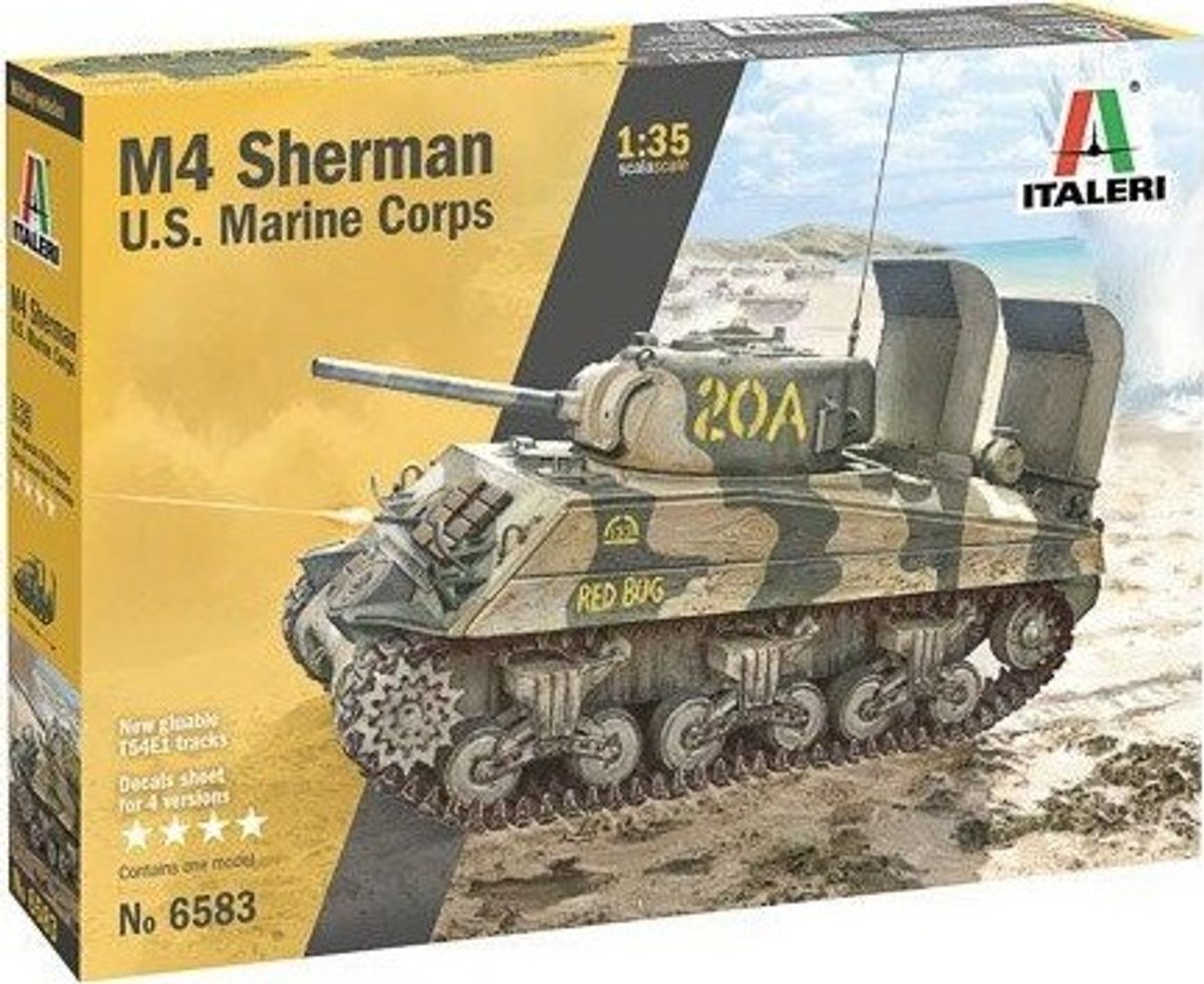 Italeri - M4 Sherman Tank Byggesæt - 1:35 - 6583