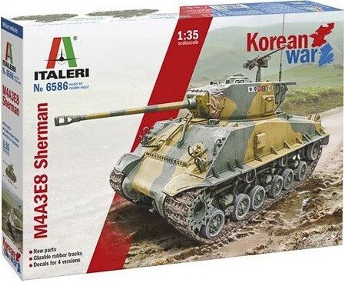 Italeri - M4a3e8 Sherman Tank Byggesæt - 1:35 - 6586