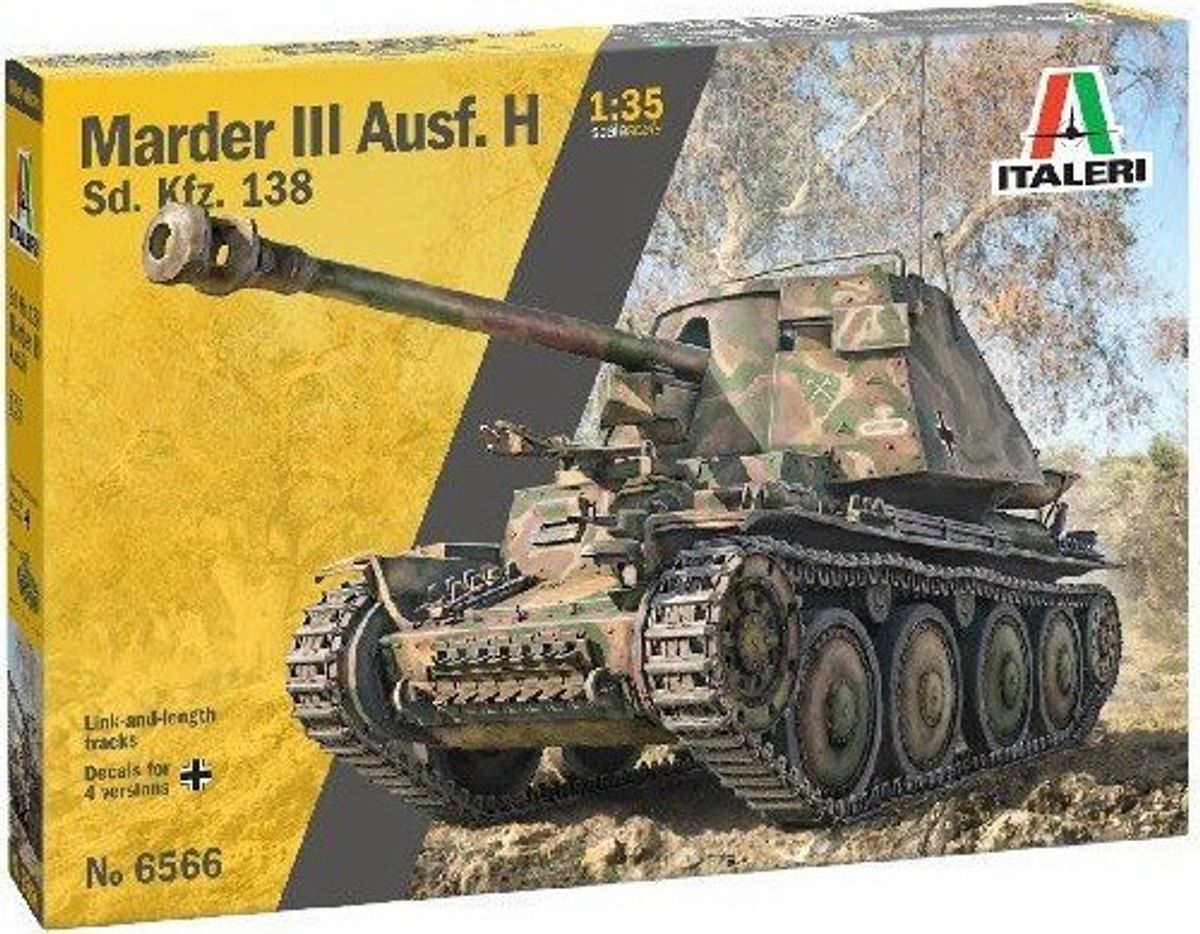 Italeri - Marder Iii Tank Byggesæt - 1:35 - 6566