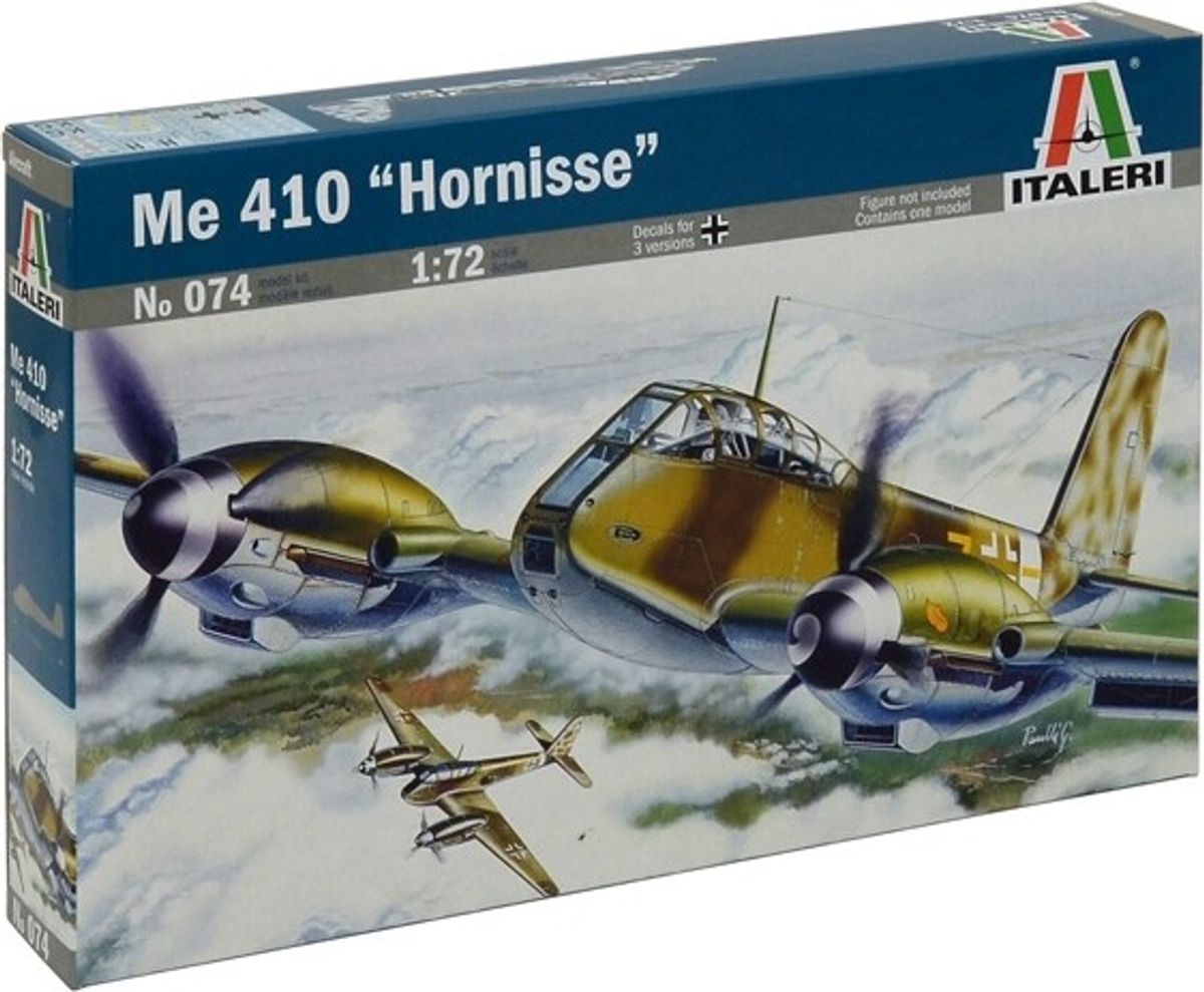 Italeri - Me-410 A-1 Hornisse Fly Byggesæt - 1:72 - 0074s