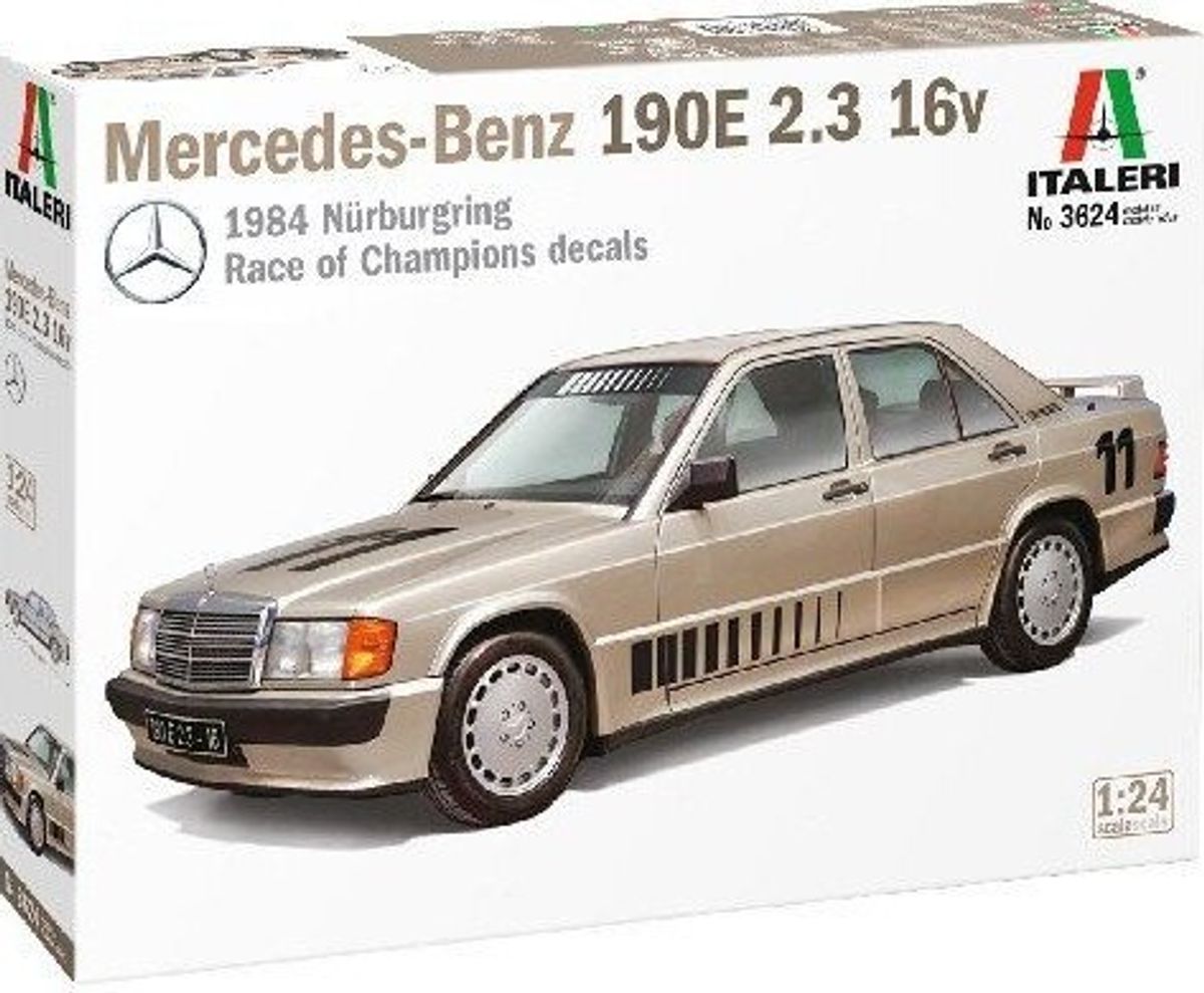 Italeri - Mercedes Benz 190e Bil Byggesæt - 1:24 - 3624