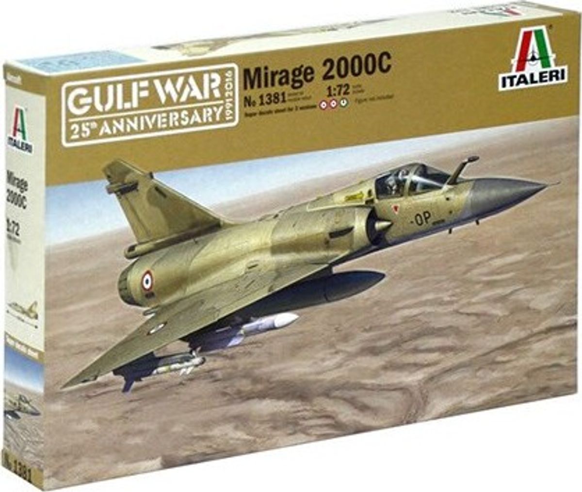 Italeri - Mirage 2000c Modelfly Byggesæt - 1:72 - 1381