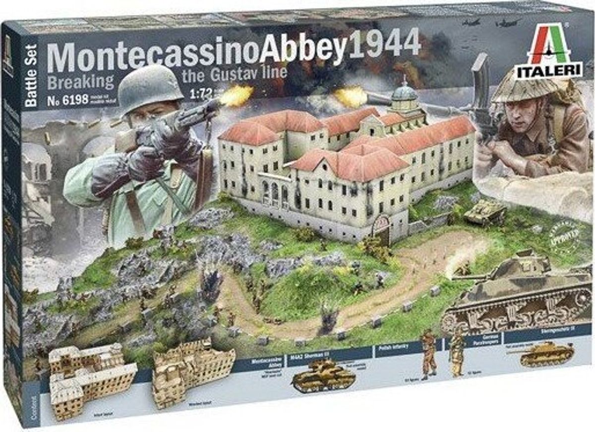 Italeri - Monte Cassino Abbey Battle 1944 Byggesæt - 1:72 - 6198