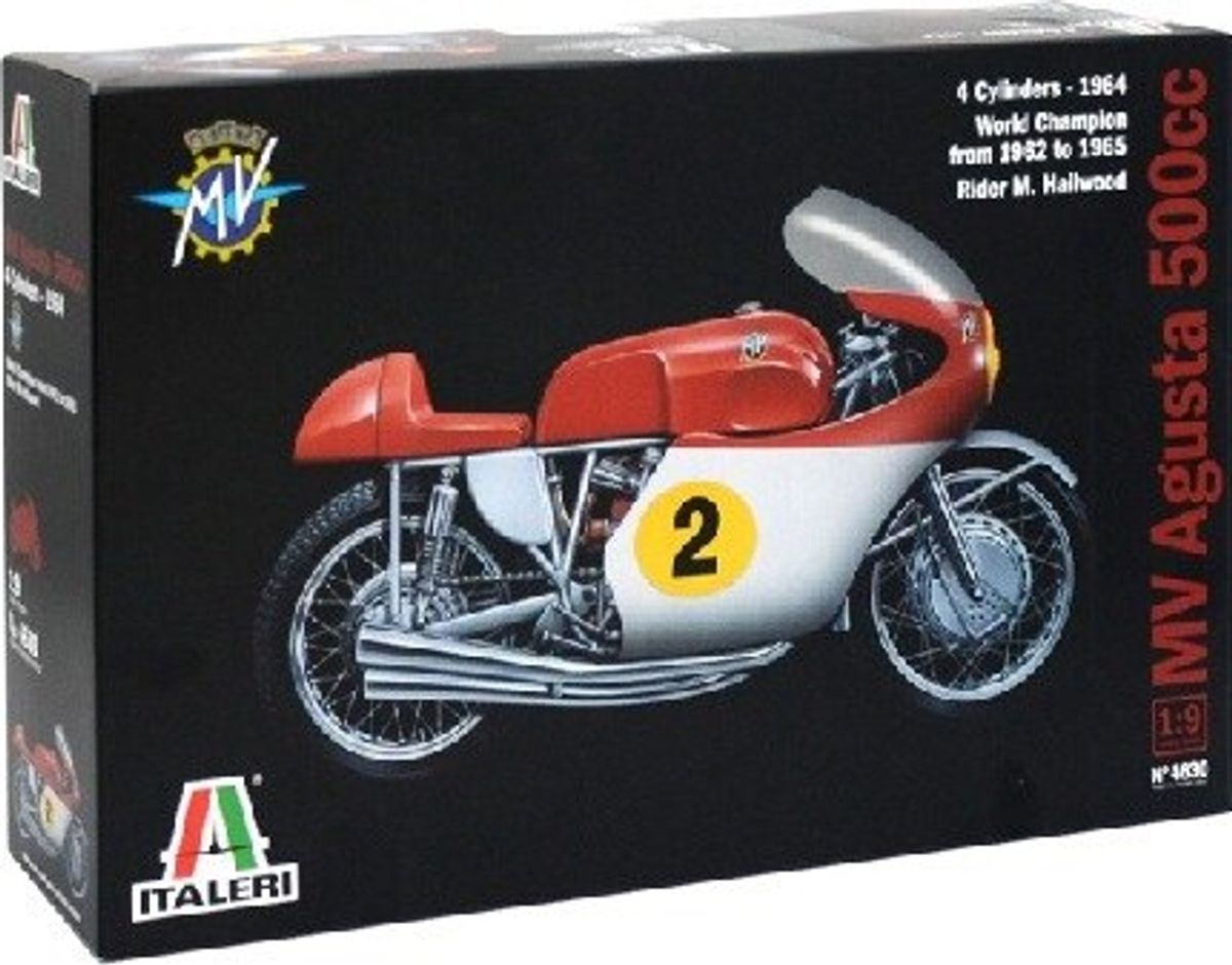 Italeri - Mv Agusta 500cc 1964 Motorcykel Byggesæt - 1:9 - 4630s