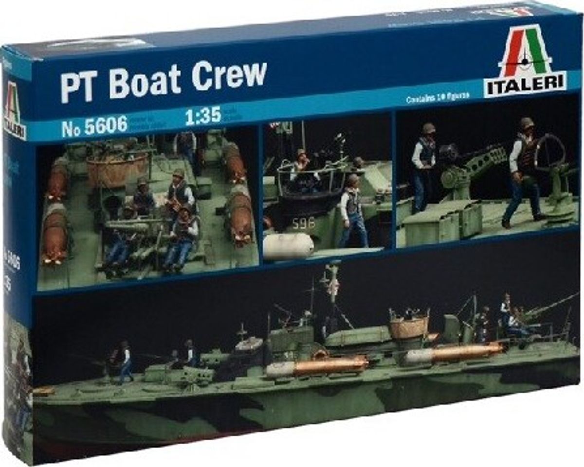 Italeri - Pt Boat Crew Elco 80' Byggesæt - 1:35 - 5606s