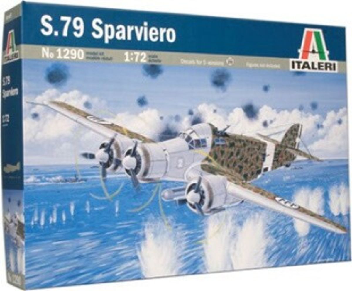 Italeri - S.79 Sparviero Model Fly Byggesæt - 1:72 - 1290