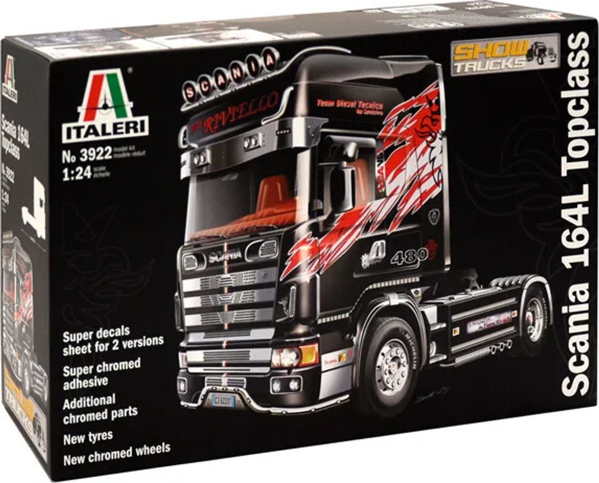 Italeri - Scania 164l Topclass Lastbil Byggesæt - 1:24 - 3922