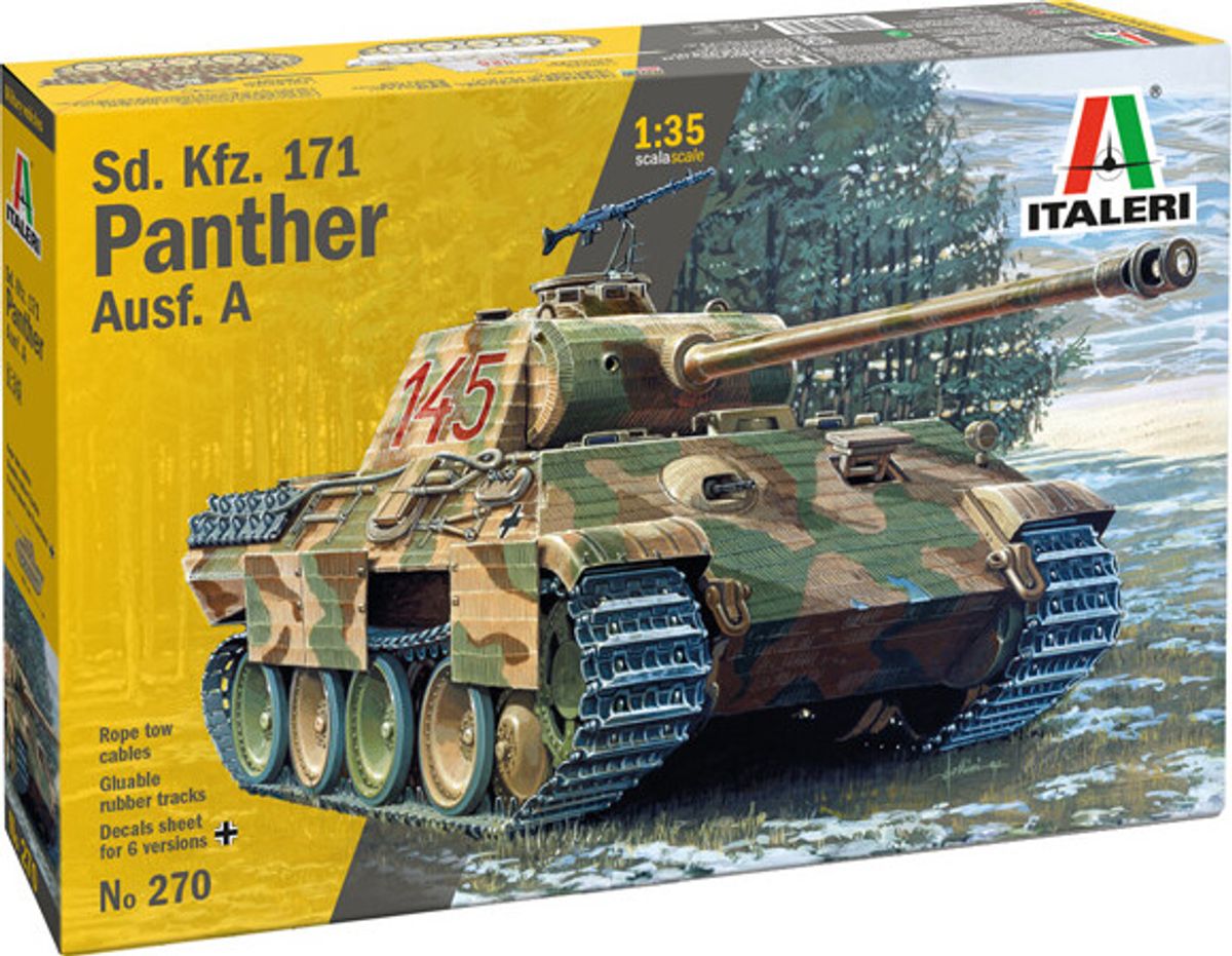 Italeri - Sd. Kfz. 171 Panther Tank Byggesæt - 1:35 - 270