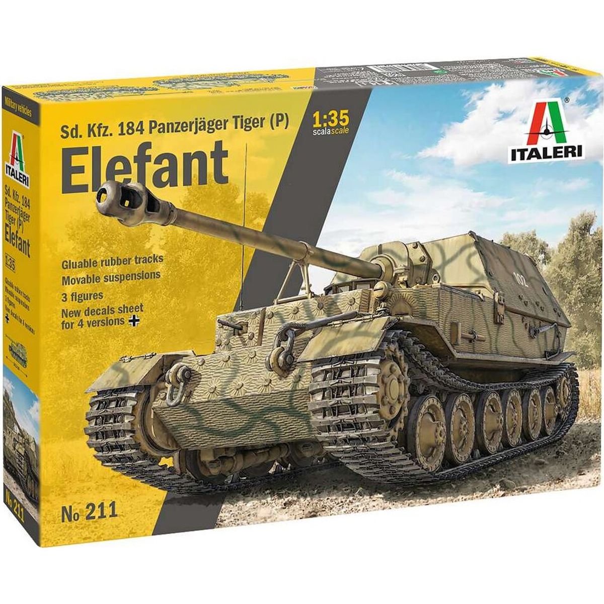 Italeri - Sd.kfz.184 Panzerjäger Tiger Elefant - 1:35 - 0211