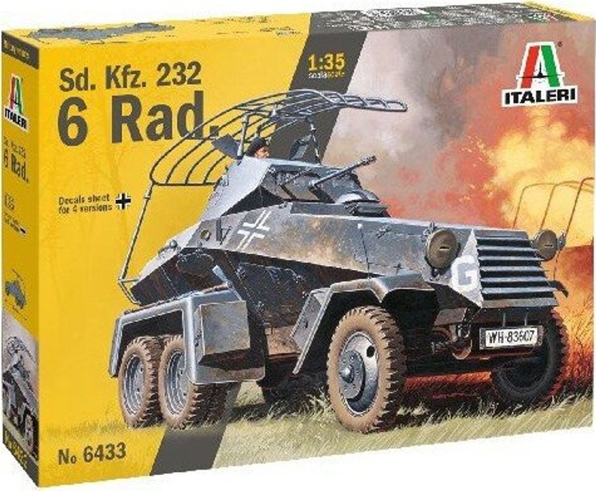 Italeri - Sd.kfz.232 6 Rad Lastbil Byggesæt - 1:35 - 6433