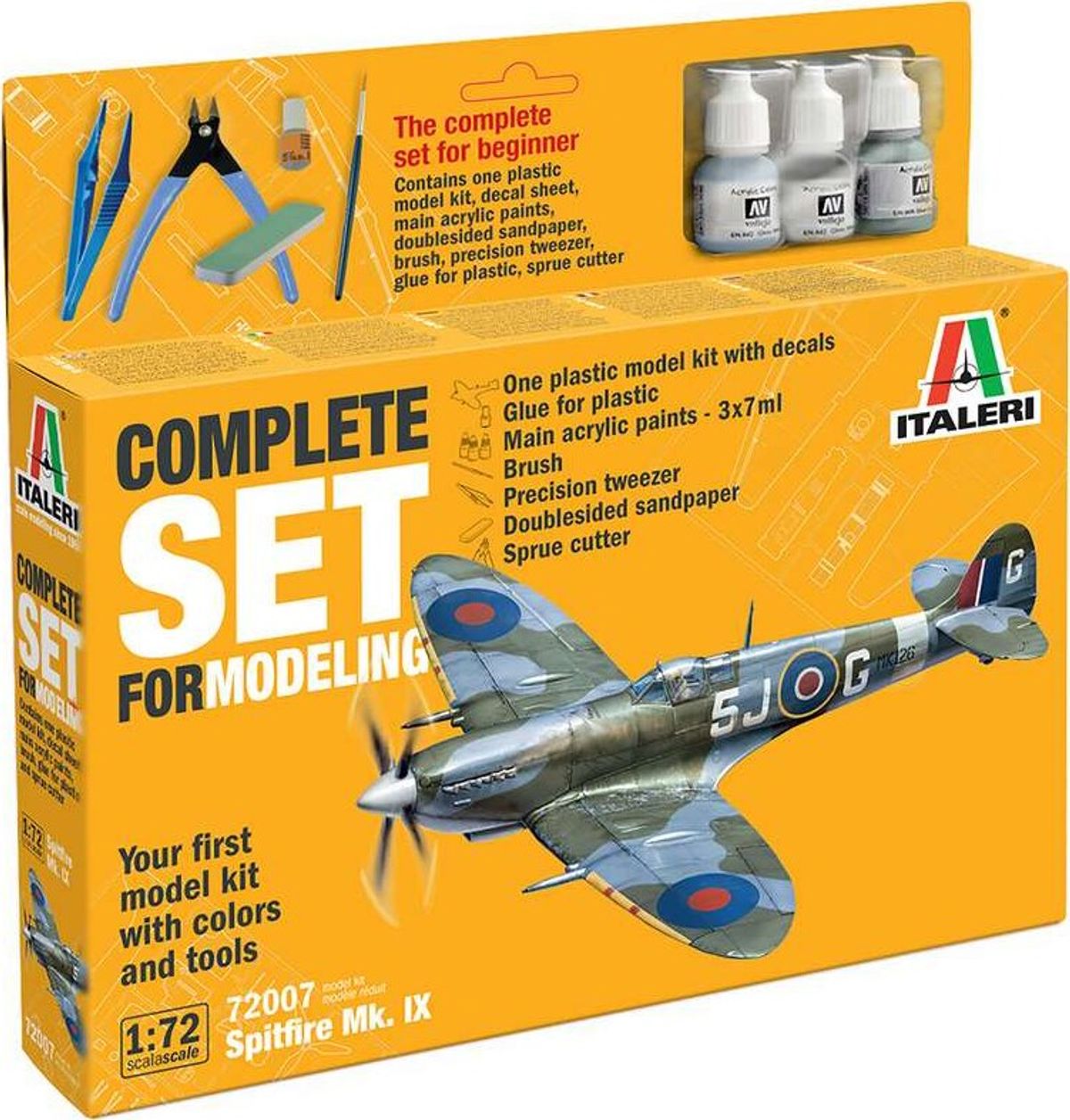 Italeri - Spitfire Mk. Ix Modelfly Byggesæt - 1:72 - 72007