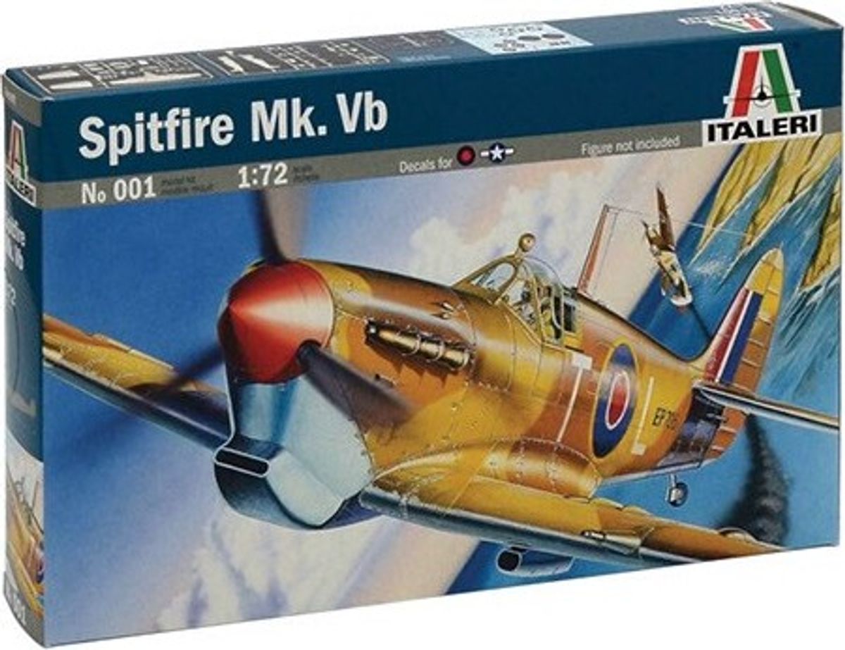 Italeri - Spitfire Mk.vb Fly Byggesæt - 1:72 - 0001s